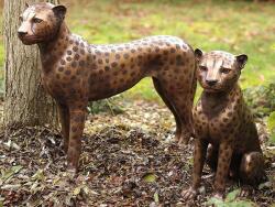 Thermobrass Statuie de bronz moderna Standing cheetah 61x20x73 cm