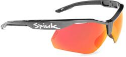 SPIUK - ochelari soare sport Ventix K, 2 lentile de schimb Nittix transparent si rosu oglinda - rama neagra antracit (GVEKANNI) - trisport