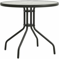 vidaXL Masă de bistro, antracit, Ø80x71 cm, oțel (313089)