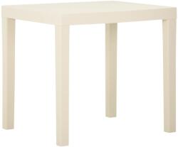 vidaXL Masă de grădină, alb, 79x65x72 cm, plastic (315842)