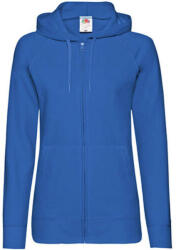 Fruit of the Loom Női Pulóver Kapucnis Hosszú ujjú Fruit of the Loom Lightweight Hooded Sweat Jacket Lady-Fit - XS, Királykék
