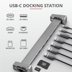 Trust Docking Station USB-C 10 in 1 23417 - USB-C, USB-A, HDMI (23417) - vexio