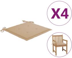 vidaXL Perne scaune de grădină 4 buc. bej 50x50x3 cm țesătură Oxford (314044)