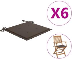 vidaXL Perne scaune grădină 6 buc. gri taupe 40x40x3cm țesătură Oxford (314019)