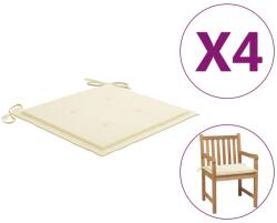 vidaXL Perne scaune de grădină 4 buc. crem 50x50x3 cm țesătură Oxford (314042)