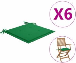 vidaXL Perne scaune grădină 6 buc. verde 40x40x3 cm țesătură Oxford (314013)