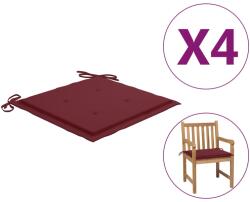 vidaXL Perne scaune grădină 4 buc. roșu vin 50x50x3 cm țesătură Oxford (314057)