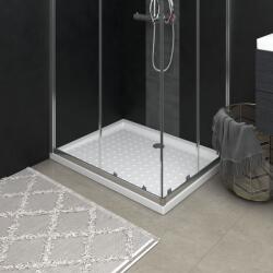 vidaXL Cădiță de duș cu puncte, alb, 90x70x4 cm, ABS (148896) - vidaxl
