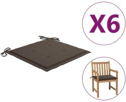 vidaXL Perne scaune grădină 6 buc. gri taupe 50x50x3cm țesătură Oxford (314055)