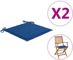 vidaXL Perne scaune grădină 2 buc. albastru 40x40x3 cm țesătură Oxford (314023)