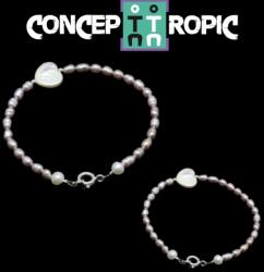  Bratara Perle de Cultura Roz Diametru 55 mm - Neregulat 4-6 x 3-5 mm - Accesorii Argint 925