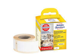 Avery Zweckform No. A1976411 fehér színű 25 x 54 mm méretű, nyomtatható öntapadós tekercses időjárásálló etikett címke, erős, tartós ragasztóval - kiszerelés: 160 címke / tekercs, 1 tekercs / doboz