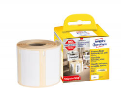 Avery Zweckform No. A1933084 fehér színű 57 x 32 mm méretű, nyomtatható öntapadós tekercses időjárásálló etikett címke, erős, tartós ragasztóval - kiszerelés: 400 címke / tekercs, 1 tekercs / doboz