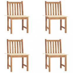vidaXL 4 db tömör tíkfa kerti szék párnával (3073090/91/92/93/94/95/96/97/98/99)
