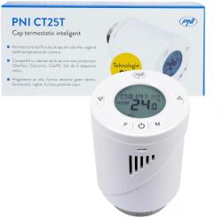 PNI Cap termostatic inteligent PNI CT25T pentru calorifer, se conecteaza fara fir cu Hub PNI CT25WIFI (PNI-CT25TR)