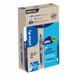 Pilot Set 10 rollere cu gel Pilot B2P Plus albastru 0.7 mm și 10 rezerve (PWLT556206)