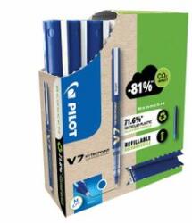 Pilot Set 10 rollere cu cerneala Pilot Begreen V7 albastru 0.7 mm si 30 rezerve (PWLT556268)