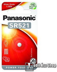 Panasonic óraelem (SR521, 1, 55V, ezüst-oxid) 1db/ csomag (SR-521EL/1B) - mobilasz