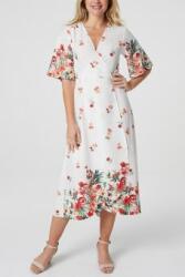RohBoutique Rochie, ROH DR4301, alba, petrecuta, cu imprimeu floral