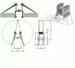 Topmet U7" LINEA-IN20 SPRING gipszkarton rögzítő Topmet (SL E4880019S)