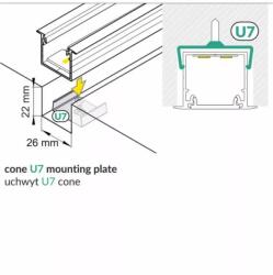 TOPMET U7" LINEA-IN20 kúpos rögzítő Topmet (SL E4970019)