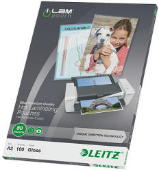 Leitz iLam UDT lamináló fólia A3 80 micron meleglamináló 74850000
