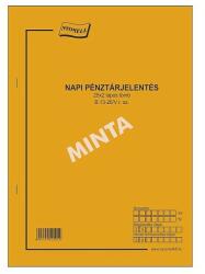  Napi pénztárjelentés A4 25x2 lapos álló vegykezelt B. 13-26/VK