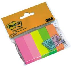 3M Post-it jelölőcímke 15x50 mm neon 5 szín 5x100 lap papír 100db/ 670-5