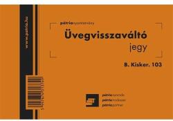  Üvegvisszaváltó jegy 100 lapos