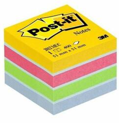 3M Post-it öntapadós jegyzettömb 51x51mm 400 lap ultra színek kocka