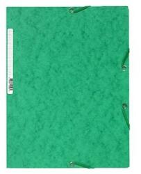 Exacompta karton Prespán gumis mappa zöld 55503E