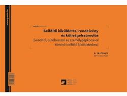 Pátria Belföldi kiküldetési rendelvény és költségelszámolás 25x2 lapos tömb A4 fekvő B. 18-70UJ/V