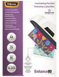 Fellowes lamináló fólia A4 80 micron 25 ív/csomag fényes meleglamináló 53962