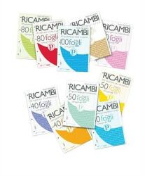 Pigna Ricambi gyűrűskönyv betét A4 4 lyukú kockás fehér 80g / m2 40 lap / csomag