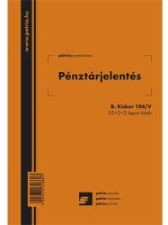  Pátria Pénztárjelentés A5 25x2+2 lapos álló B. Kisker 104/V vegykezelt