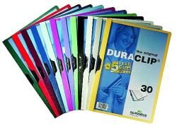 DURABLE Duraclip klipmappa A4 átlátszó előlap, sötétkék kapacitás 30 lapig 25 db / doboz DARABÁR!