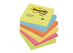 3M Post-it öntapadós jegyzettömb 76x76mm 100 lap neon kocka 6 tömb/csomag 654-TF