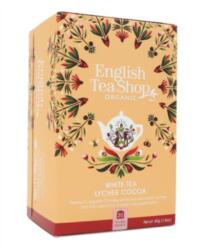 English Tea Shop Fehér Bio Tea Licsivel és Kakaóbabbal 20 filter