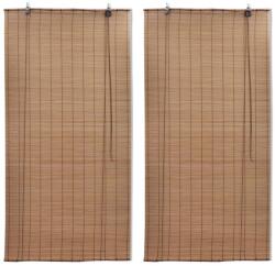 vidaXL 2 db barna bambusz redőny 120 x 220 cm (3057520) - vidaxl