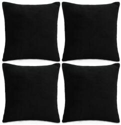 vidaXL Huse de perne decorative, 4 buc. , negru, 50x50 cm, textil (132934)
