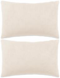 vidaXL Set perne decorative, 2 buc. , ivoar, 40x60 cm, textil (132949)