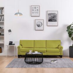 vidaXL Canapea cu 3 locuri, verde, material textil (287165) Canapea