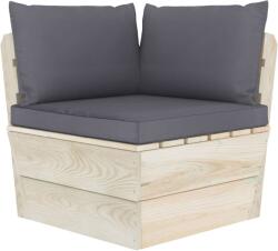 vidaXL Perne de canapea din paleți, 3 buc. , antracit, material textil (315064)