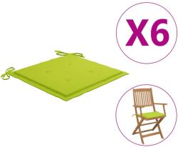 vidaXL Perne scaune grădină 6 buc. verde 40x40x3 cm țesătură Oxford (314028)