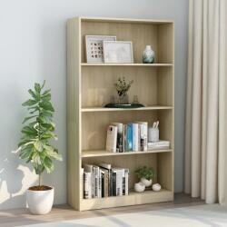 vidaXL Bibliotecă cu 4 rafturi, stejar Sonoma, 80 x 24 x 142 cm, PAL (800912) Biblioteca