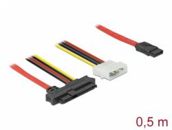 Delock Cablu SAS SFF-8482 + Alimentare la SATA 7 pini 0.5m, Delock 82219 (82219)