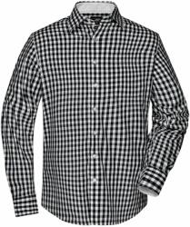 James & Nicholson (Daiber) Férfi kockás ing JN617 - Fekete / fehér | 3XL (1-JN617-1699075)