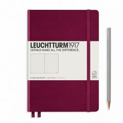 Leuchtturm 1917 Medium exkluzív beíró A5 pontozott lapokkal Port red