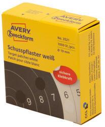 Avery-Zweckform No. 3521 19mm kézzel írható tekercses fehér öntapadó céltábla jelölőcímke 1000db/tekercs