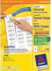 Avery-Zweckform 3660 97x67, 7mm 2 pályás univerzális etikett 8 címke/ív 100ív/doboz